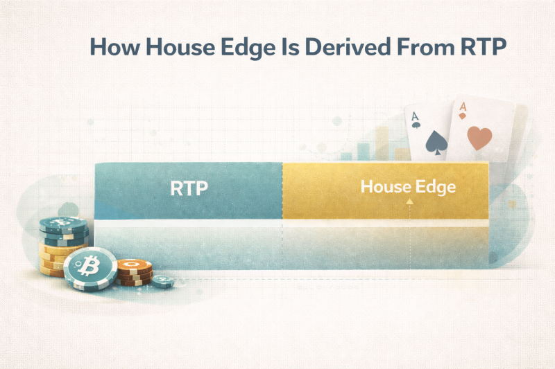 How is house edge drivered from rtp